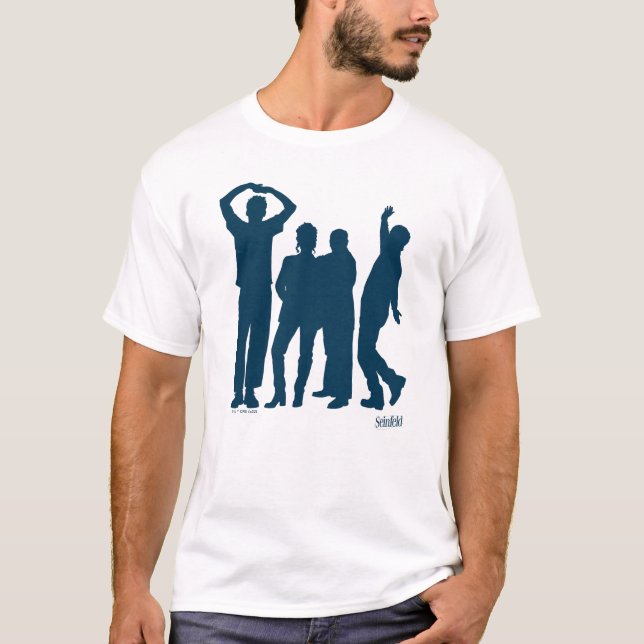 T-shirt Seinfeld | Graphique de silhouette de groupe (Devant)