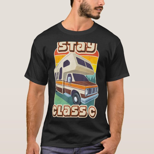 T-shirt Séjour Classe C Classy Rv Camping (Devant)