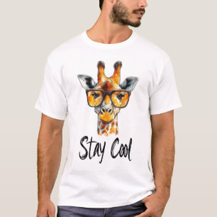 T-shirt Séjour Cool - Giraffe avec lunettes de soleil Illu