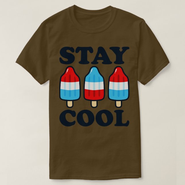 T-shirt Séjour Cool Rocket Rouge blanc et bleu Popsicle Su (Design devant)