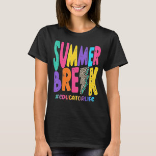 T-shirt Séjour d'été Éducateur Vie Sous-léopard Enseigneme