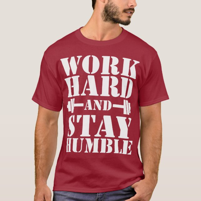 T-shirt Séjour dur de travail humble - haltère (Devant)