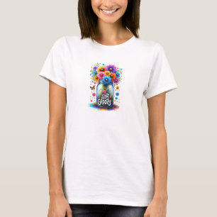 T-shirt Séjour floral coloré une motivation super