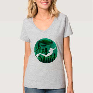 T-shirt "Séjour sauvage" avec la sirène et la tortue de