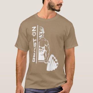 T-shirt Séjour Soldat Bête Sur Gymnase Motivation Fitness