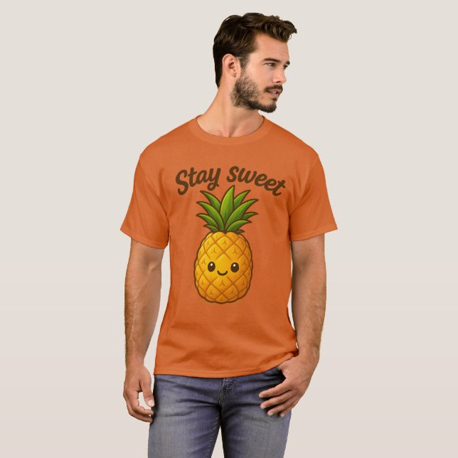 T-shirt Séjour sucré - Ananas mignon (Devant entier)