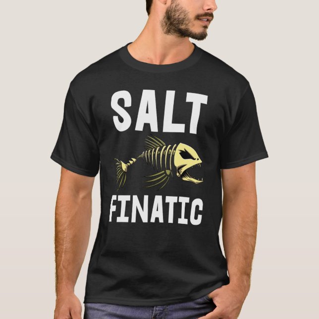 T-shirt Sel Finatic Tee Skeleton Poisson Os Tee - shirts S (Devant)