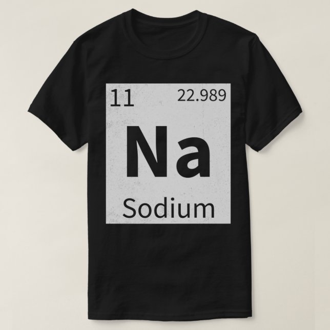 T-shirt Sel NaCl Sodium Chlorure Couples Correspondants Te (Design devant)