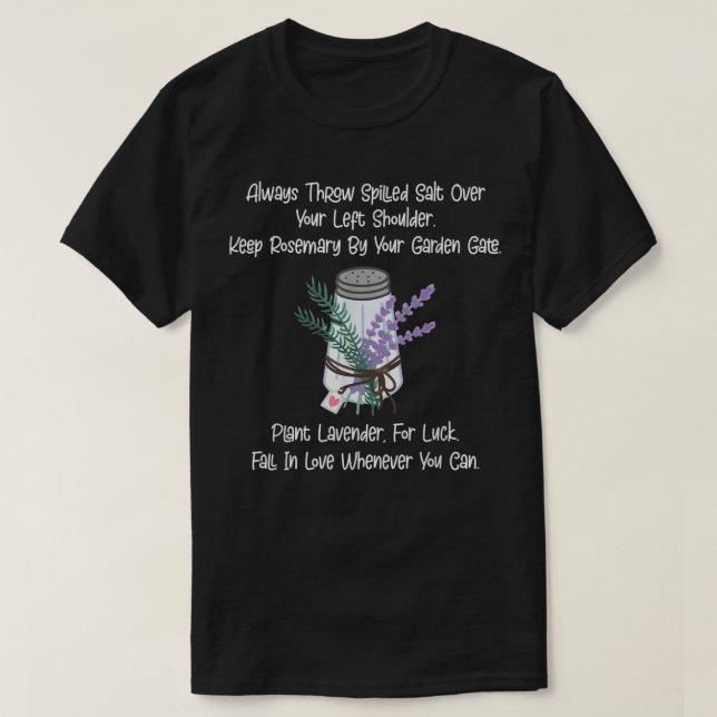 T-shirt Sel Rosemary Lavender Love Practical Magic Inspir (Design devant)