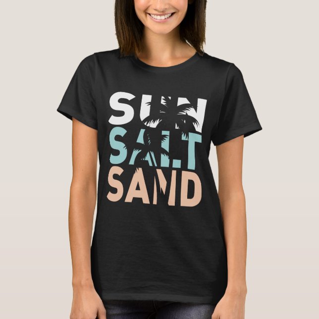 T-shirt sel soleil sable, maillot de plage, été (Devant)