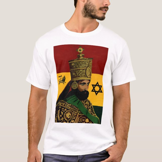 T-shirt selassie avec l'étoile de David (Devant)