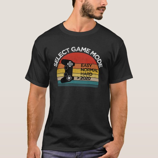 T-shirt Sélectionnez le mode de jeu facile normal difficil (Devant)