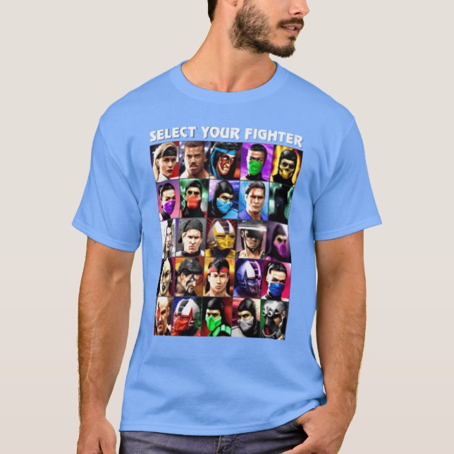 T-shirt Sélectionnez Votre Combattant UMK3 Mortal Kombat B (Devant)