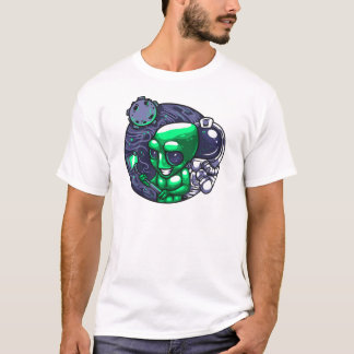 T-shirt Selfie Alien Snap pour un professeur d'astronomie