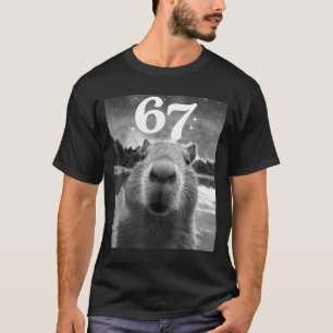 T-shirt Selfie de capybara avec graphique capy mème 67 pou