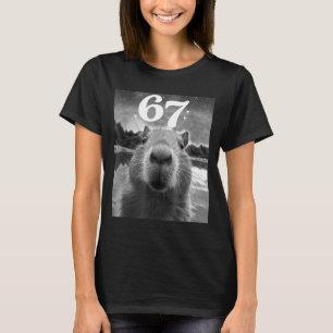 T-shirt Selfie de capybara avec graphique capy mème 67 pou