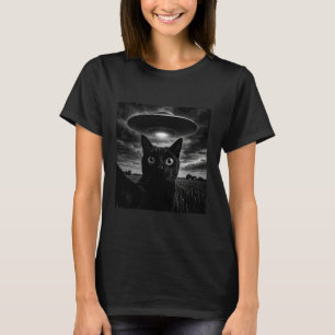 T-shirt Selfie de chat Bombay avec UFO