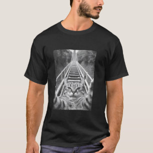 T-shirt Selfie de chat sur montagnes russes