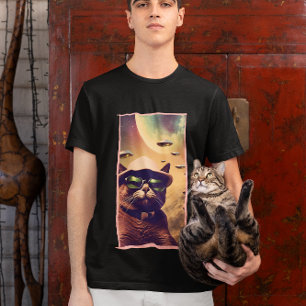 T-shirt selfie de chat ufo