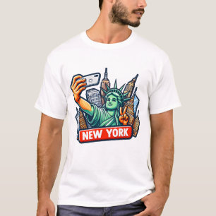 T-shirt Selfie de la statue de la Liberté