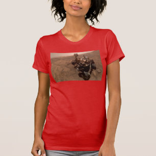 T-shirt Selfie de Mars Curiosity Paysage Martien Rouge