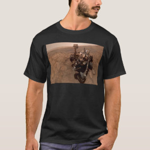 T-shirt Selfie de Mars Curiosity paysage martien rouge