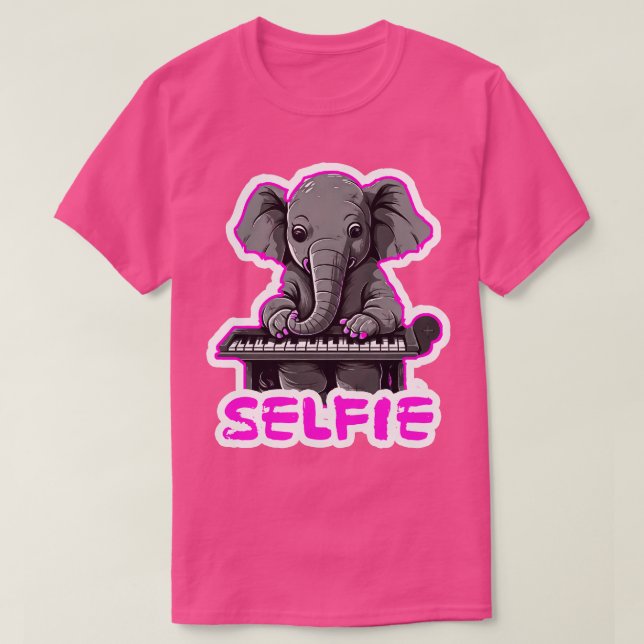 T-shirt Selfie éléphant (Design devant)