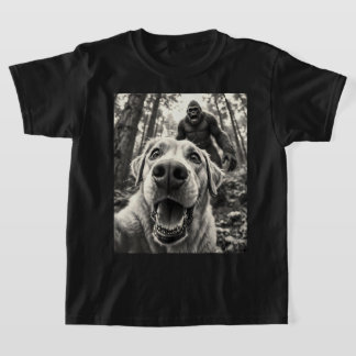 T-shirt Selfie Labrador Avec Big Foot Amusant Cadeau Amour