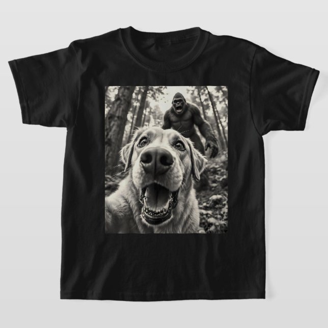 T-shirt Selfie Labrador Avec Big Foot Amusant Cadeau Amour (Poser)