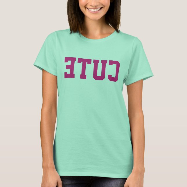 T-Shirt Selfie Reverse-in-Mirror pour dames "migno (Devant)