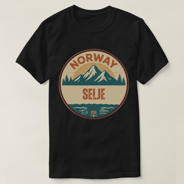 T-shirt Selje, Norvège Norvège (Design devant)