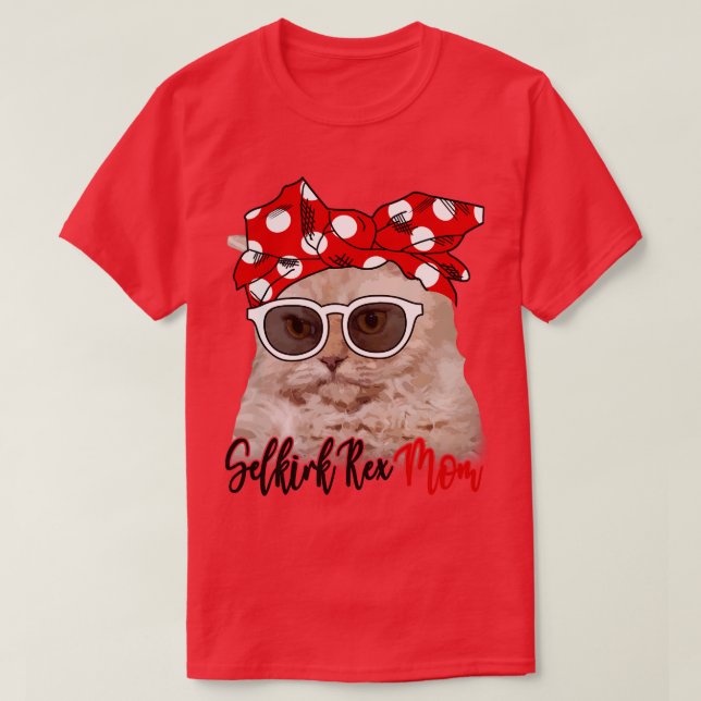 T-shirt Selkirk Rex Chemise Chat Selkirk Rex Chat Maman Ba (Design devant)