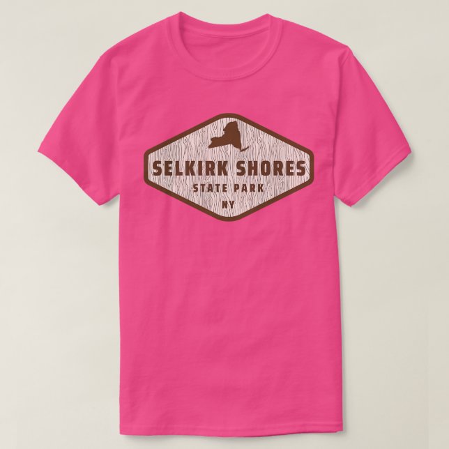 T-shirt Selkirk Shores State Park New York Tree Log Textur (Design devant)