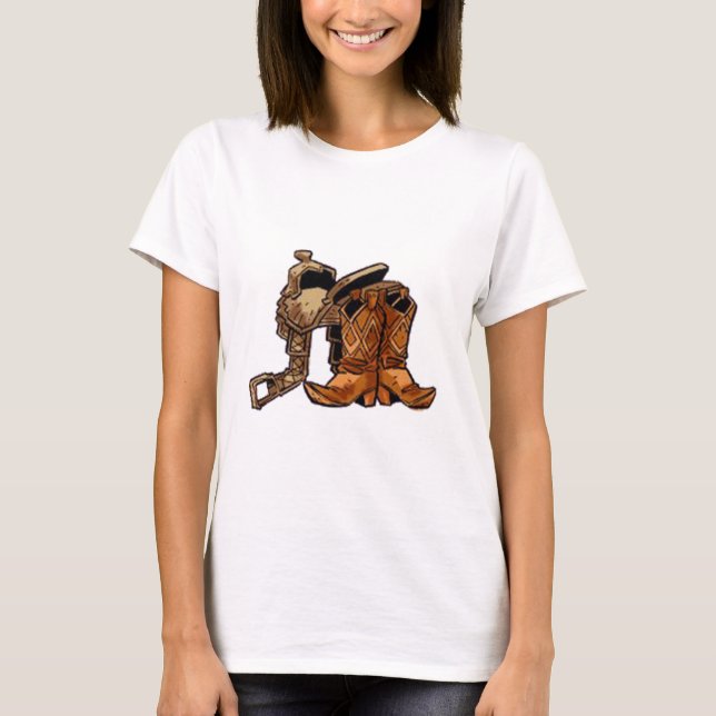 T-shirt Selle et bottes (Devant)