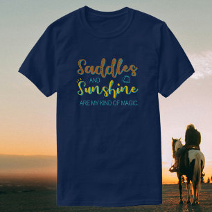 T-shirt Selles et soleil Equestre + Cheval Lover
