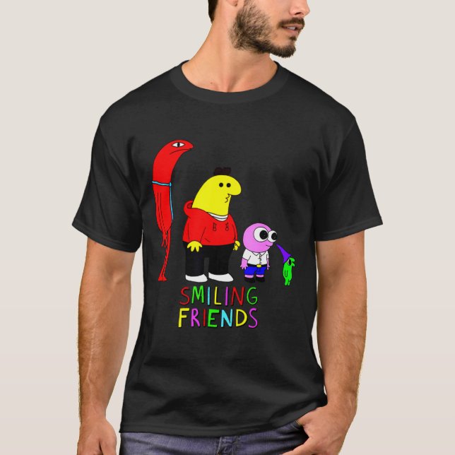 T-shirt Selling Smiling Friends All Smiling Illustration  (Devant)