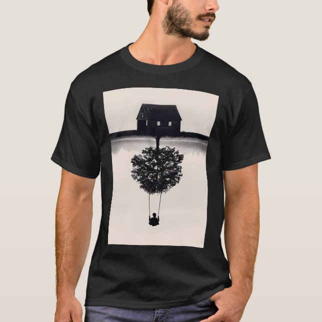 T-shirt S'éloigner (n&b) (Devant)