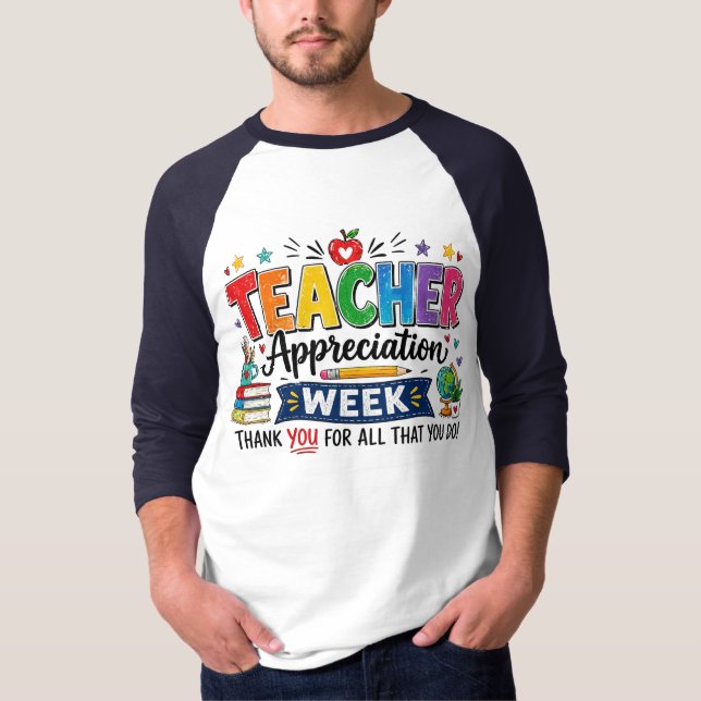 T-shirt Semaine d'appréciation des enseignants pour hommes (Devant)
