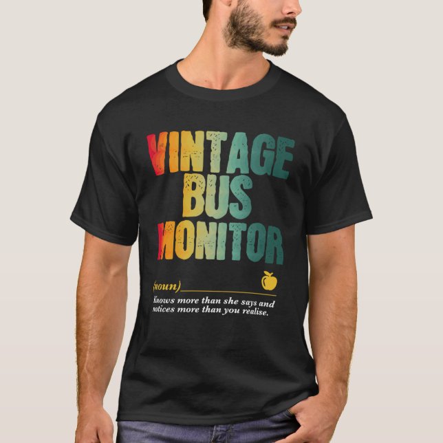 T-shirt Semaine d'appréciation du moniteur d'autobus Retou (Devant)