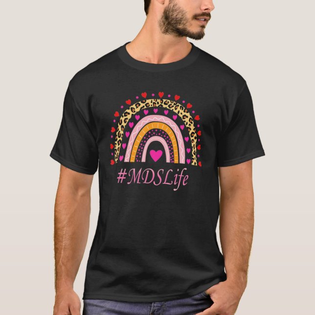 T-shirt SEMAINE DE MDS Nurse Leopard Rainbow NURSE (Devant)