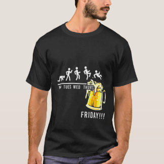 T-shirt Semaine du travailleur Prévision du week-end Bière
