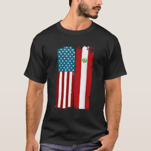 T-shirt Semaine péruvienne-américaine Pérou Demi-USA Drape