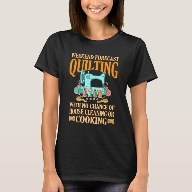 T-shirt Semaine Prévision Quilter Quilter Épuration Gra (Devant)