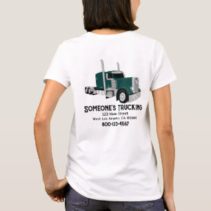 T-shirt Semi-camion vert