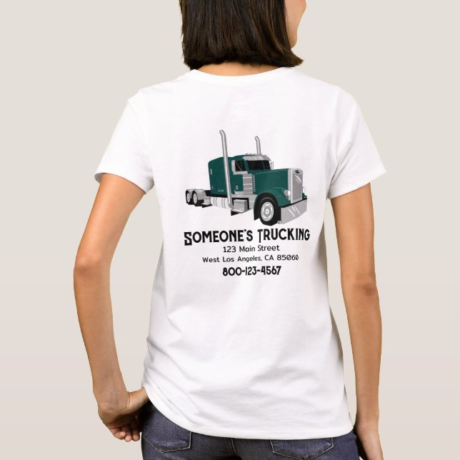 T-shirt Semi-camion vert (Dos)