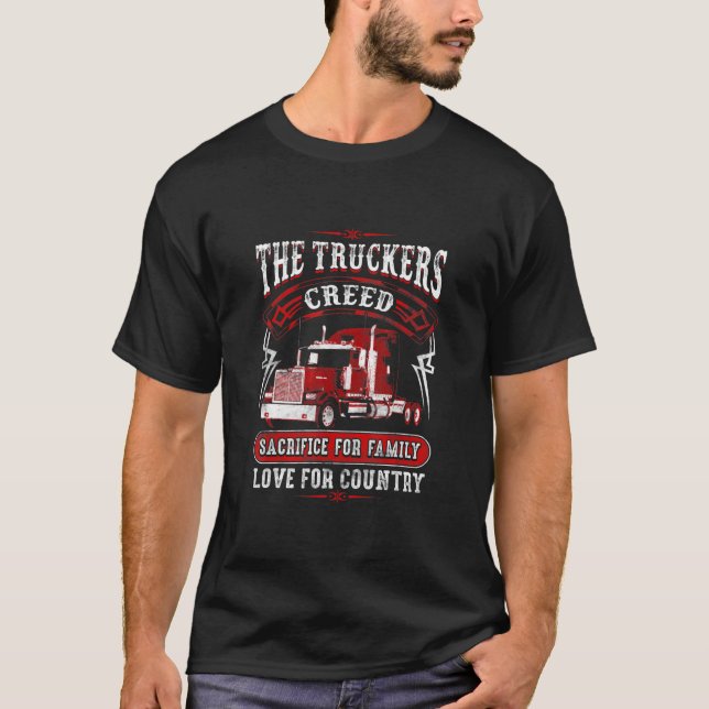 T-shirt Semi Truck Driver Gift For 18 Wheeler Truckers (Devant)