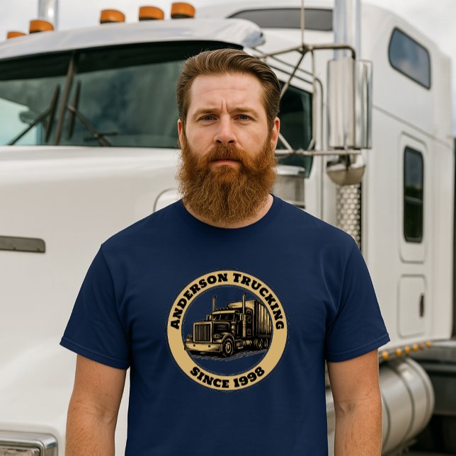 T-shirt Semi Truck Trucking Template (Créateur téléchargé)