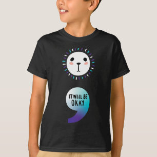 T-shirt Semicolon Continuer la sensibilisation à la santé