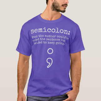 T-shirt Semicolon de la sensibilisation à la santé mentale