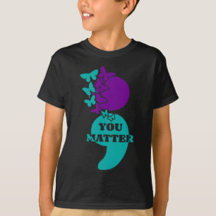 T-shirt Semicolon de sensibilisation au suicide Vous probl